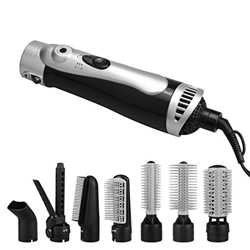 Hair Air Styler with 7 Diffusers attachments - Hot Hair Styling and Curling Dryer Brush to make Silky smooth hair