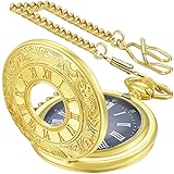 LYMFHCH Vintage Pocket Watch Roman Numerals Scale