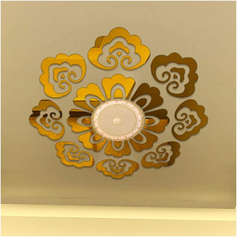Creative Design Ceiling Decorative Wall Sticker DIY 3D Acrylic Mirror Effect Wall Decor Living Room Bedroom Entrance European Style Mural Decals