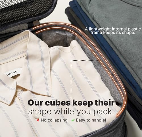 LeanTravel Compression Packing Cubes Travel Luggage Organizers with (3)