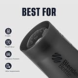 BlenderBottle Classic V2 Shaker Bottle 590ml Black with BlenderBall Stainless view 4