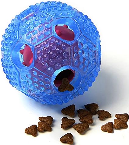 QPEY Treat Dispensing Interactive IQ Treat Ball Food Dispensing Dog Toy with Dog Rope Toys For Puppy And Small Medium Large Dogs,Ball Shape Design Cleans Teeth