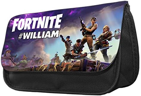 Hiros® Personalised Fortnite themed Pencil Case, Make up case, Customise Back to school gift, Travel Wash Bag, Cosmetics Pouch Organizer Toiletry Purse Pencil Case Wallet. Christmas custom Gift, Birthday Gift, Gift For Kids.