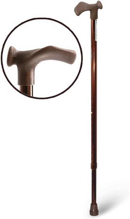 Hand Stick Diamond Aluminium Anatomic Adjustable Right Walking Stick Bronze