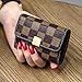 Auner Women's Small Rfid Credit Card Holder Case Wallet Cute Leather Coin Purse (Brown)