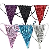 Women Lace G-string Thong Sexy Lingerie T-back Panty Underwear 3 in 1 pack