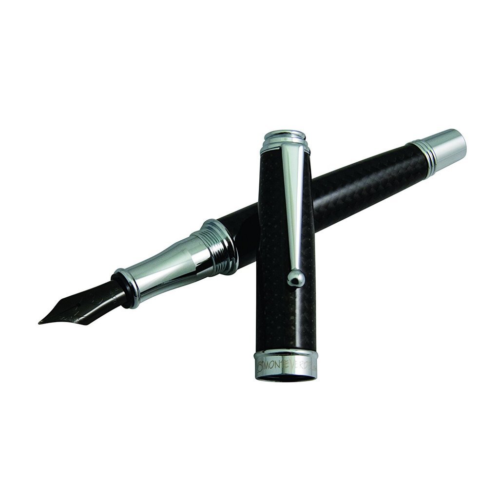 Monteverde Invincia Deluxe Medium Nib Fountain Pen - Chrome