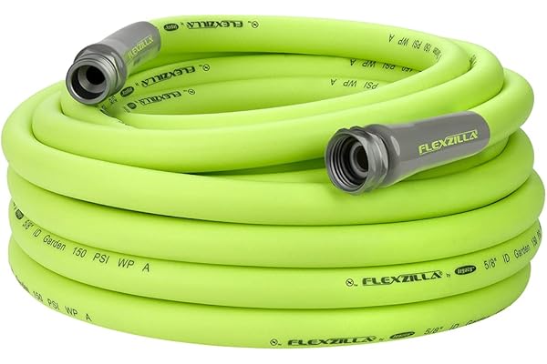 Flexzilla Garden Hose 5/8 in. x 50 ft, Heavy Duty, Lightweight, Drinking Water Safe, ZillaGreen - HFZG550YW-E