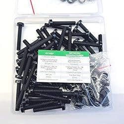 Pzsmocn 150 Pieces/50 Sets M5*30 mm Plastic Black