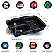 Yohino Meal Prep Containers with Leak Resistant Lids (8-Piece Set) Reusable, 3 Compartment Bento Box for Lunch, U.S. Patented Triple Seal Lid Design