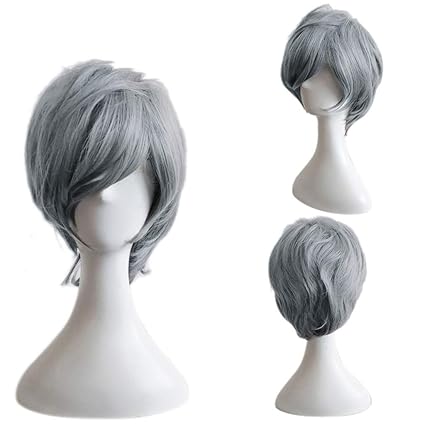 Amazon Com Rntop Wigs Cool Mens Boys Short Straight Grey
