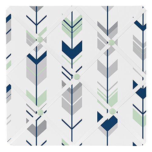Sweet Jojo Designs Grey, Navy and Mint Woodland Arrow Fabric Memory/Memo Photo Bulletin Board - Thumbnail 6