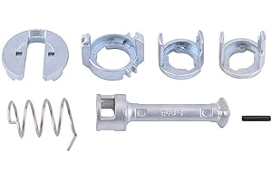 Qiilu Car Front Door Lock Repair Kit, Left Right Door Lock Cylinder Repair Kit Replacement Parts for Fit for BMW E46 3 Series