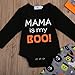 Unisex Baby Boys Girls Halloween Party Outfit Set Mama is My Boo! Bodysuit and Witch Pants with Hat (3-6M, Black)