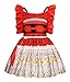 AmzBarley Christmas Costumes for Baby Girls Strappy Backless Slip Halloween Dress Up Toddler Kids Pageant Fancy Party Clothes Age 2-3 Years Size 3T