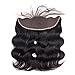 Funky girl Lace Frontal Body Wave Human Hair 13x4 Free Part with Baby Unprocessed Brazilian Virgin Hair Extensions Top Frontal Lace Closure Natural Color 12 Inch