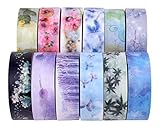 Custom Made Washi Tape Craft Washi Tapes Designed Paper Tape Set of 12 Flower