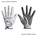 Men's Compression-Fit Stable-Grip Genuine Cabretta Leather Golf Glove, Super Soft, Flexible, Wear Resistant and Comfortable, White (L, Left Hand)