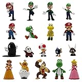 Maggift 18 Pcs PVC Super Mario Brothers Figures Set Children's Toy