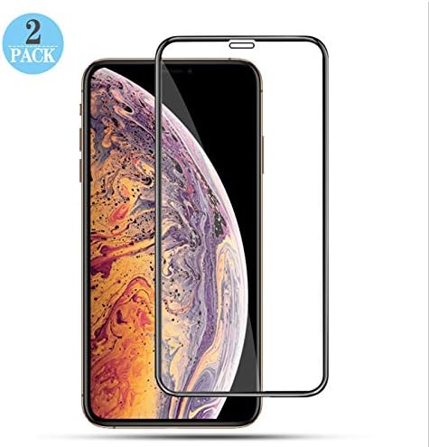 [2-Pack] Screen Protector Compatible iPhone Xs MAX,9H Hardness,HD Clear,Ultra Slim,Bubble Free,Case Friendly，Anti-Fingerprint,6.5 ihch