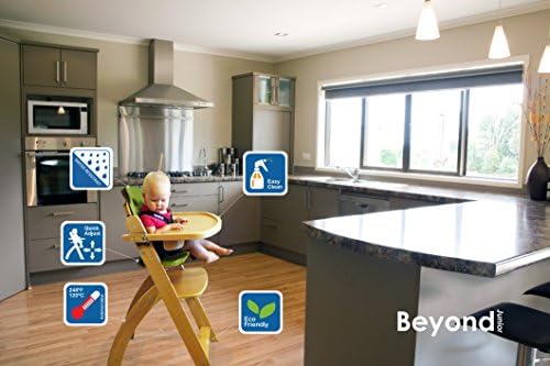 abiie beyond wooden high chair with tray