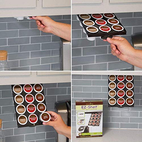 EZShelf by Perfect Pod Under Shelf Storage for K Cups, Coffee Holder