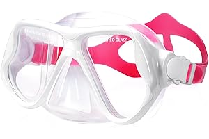Keary Swimming Goggles Snorkel Diving Mask for Adult Men Women Youth, Anti-Fog 180°Clear View Swim Goggles with Nose Cover