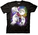 Three Wolf Moon Shirt Parody - Three Rainbow Unicorn Moon - 100% Cotton Adult T-Shirt Tee