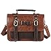 ECOSUSI Faux Leather Vintage Small Messenger Purse School Satchel Bag