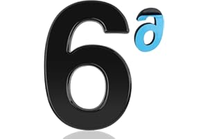 FIFIAL Becizy 4 Inch Modern House Number, Self-adhesive House Numbers Mailbox Numbers, Street Numbers Home Address Number Door Numbers for House Apartments Office, Easy to Install without Tools (Number 6)