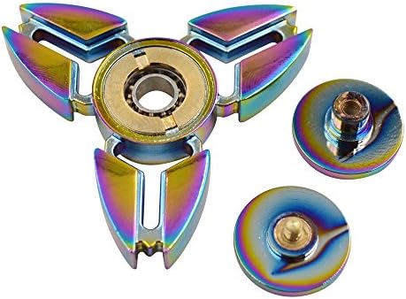MAIBET New Novelty Tri Hands Spinners Toys Finger Hand Focus Desk Toy for EDC,Stress Reducer Relieves Anxiety and Boredom Spinner Toys (rainbow)