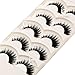 Makeup Black Cross False Eyelashes 5 Pairs Cosmetic Thick Fake Eye Lash Natural Eye Long Lashes Extension