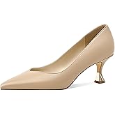 MOTIMODEN Women Low Kitten Heels Women's Dressy Pumps Pointed Closed Toe Elegant Wedding Pumps Formal Work Office Comfortable Shoes Classic Pumps for Women