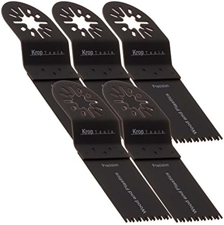 5 KROP Multitool Blades 35mm Precision Wood fits Bosch Fein MultiMaster Erbauer Mac Allister Makita Milwaukee Parkside Workzone and more.