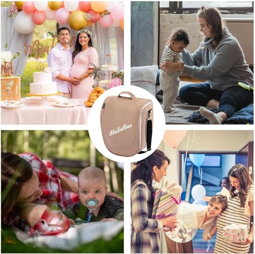 Baby Travel Cot with Mosquito Net and Awning, Foldable Baby Tent, Washable Crib Bionic Travel Bed Breathable Cradle Cot, Portable Baby Cot, Foldable Baby Cot with Mosquito Net (Brown)