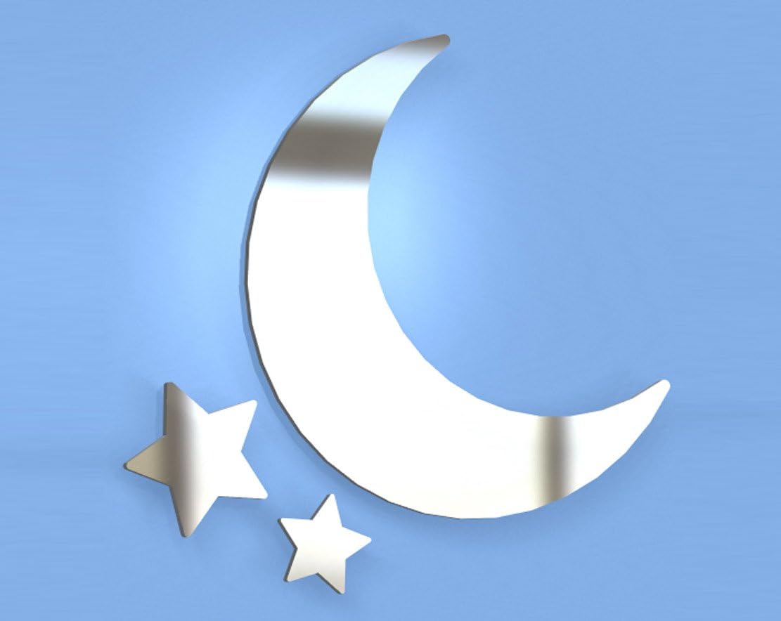 Paranoid Penguin Moon and Stars Mirror, Including Sets for Crafting Kits - 20cm x 20cm