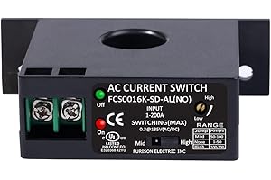 NODEHAWK AC Current Switch Transducer Input 1A-200A Switching Max 0.3A@135V AC/DC Solid Core Self-Powered （16K-SD-NO-AL）