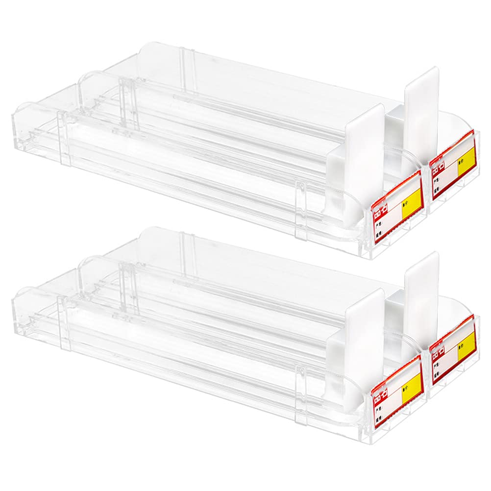 Fashion Cigarette Divider Automatic Display Stand Rack Pushers Supermarket Store Acrylic Cigarrette Display Shelves (28cm Double- Sided Wide Cigarette, 10Pcs Capacity)