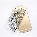iPhone 6 Plus Case,iPhone 6s Plus Case,LUOLNH Henna Mandala Half Totem Flower Hard Plastic Clear Case Skin Cover for Apple iPhone 6/6S Plus (5.5)inch(Black)