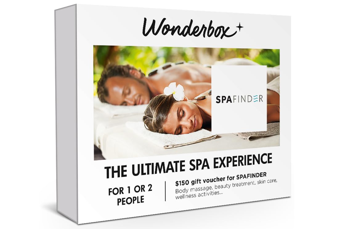 WONDERBOX Original Gift Idea - Experience Gift – The Ultimate Spa Experience- Spa Finder Voucher - For 2 people – Relaxing gift
