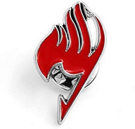 Fairy Tail Metal Pin Button Logo Guild Red Amazon Co Uk Luggage