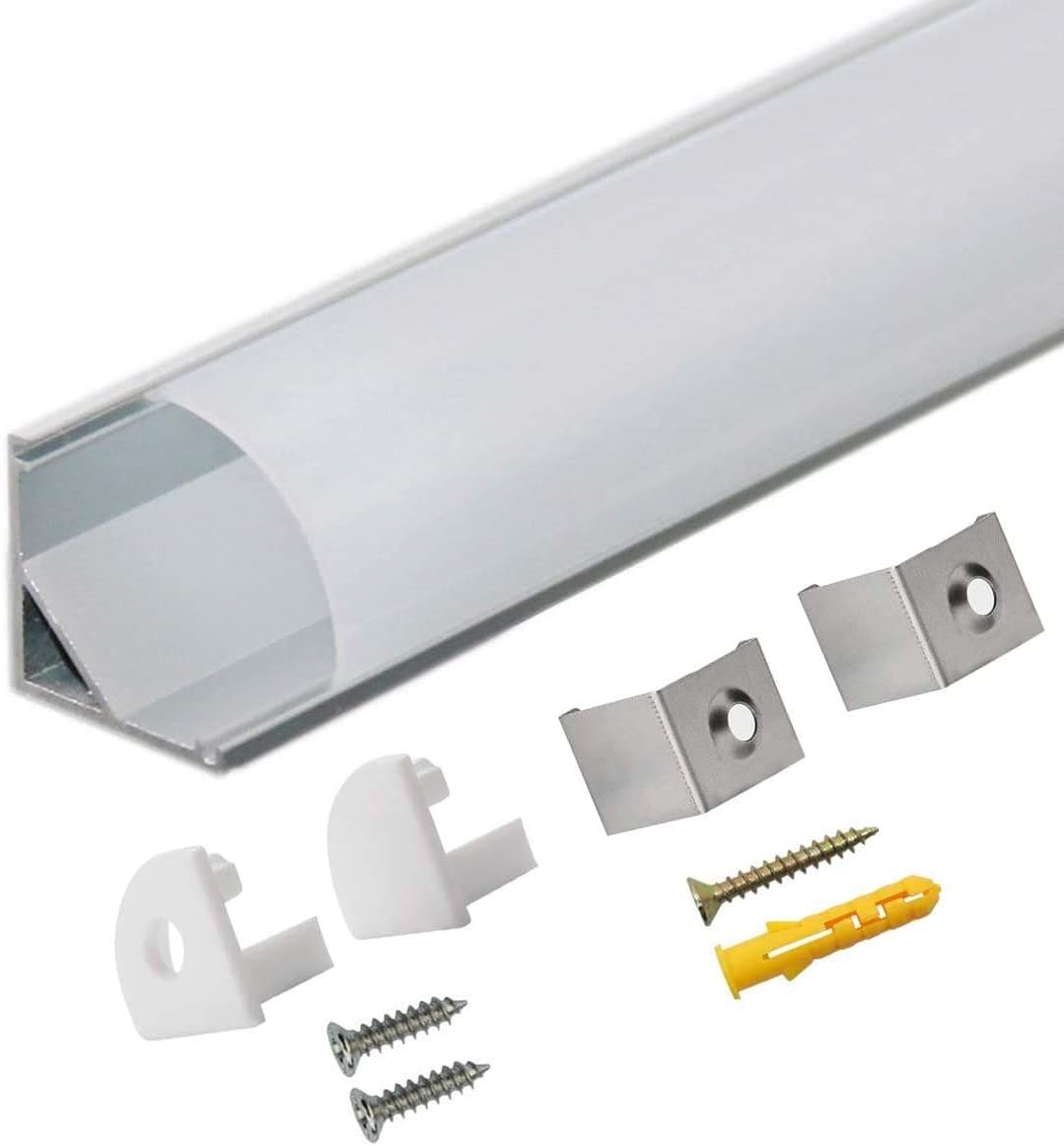 Led Profile V 10-Pack LED Profile Aluminium V-Shape 1Meter/pcs for LED Strip Lights ...