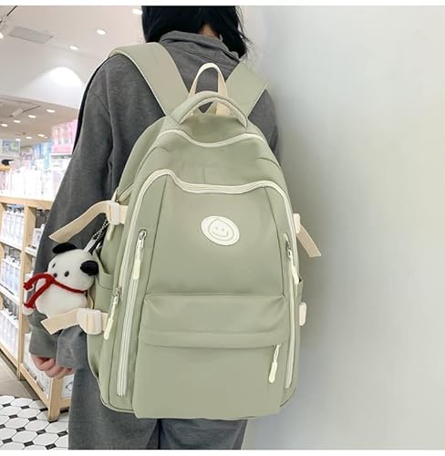 Sumleno Preppy Backpack Aesthetic Backpack with Cute Plush
