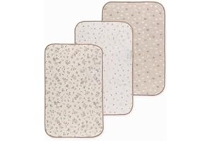 ELFINDOLL 3-Pack Waterproof Baby Changing Pads – Soft, Portable, and Washable | 45x70cm | Multiple Color Variations (Beige/Bl
