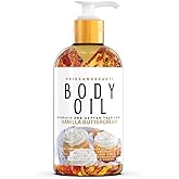 PrideandBeauty After Shower Oil. Skin Hydrating Oil. Body Oil Scented. Body Oils For Women Dry Skin. (Vanilla Buttercream) (4 OUNCES, Vanilla Buttercream)