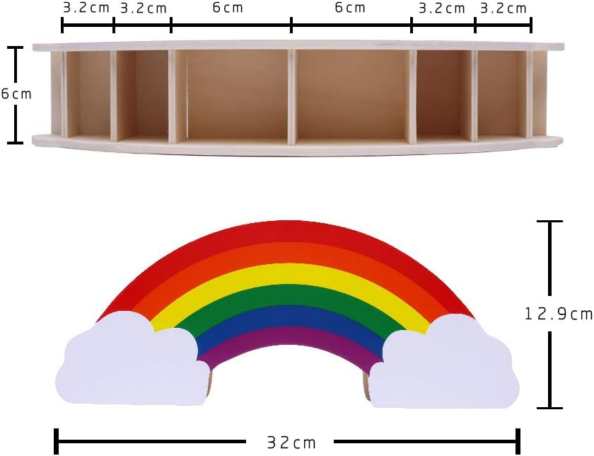 EXERZ Rainbow Pencil Holder + 50pcs Star Stickers, Desk Organiser, Desk Tidy, Crayon holder, Creative Decoration Caddy - Image 3