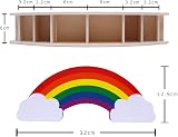 EXERZ Rainbow Pencil Holder 6 Compartment Desk Organiser with 50 Star Stickers view 2