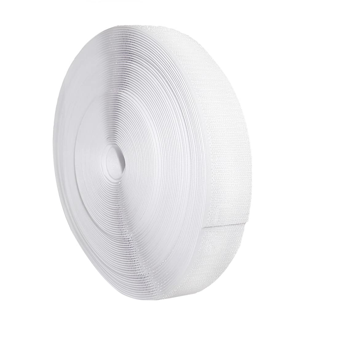 Belcro 25 Meters Sewing Hook and Loop - 50 mm Hook, White - Roll to Join Curtains, Carpets, Fabrics, Strong Grip