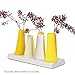 Chive - Pooley 2, Ceramic Flower Vase, 8-Tube Shape (Yellow)