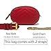 Herald Fashion Elegant Quilted Leather Fanny Pack Classy Wasit Bag with Two Belts